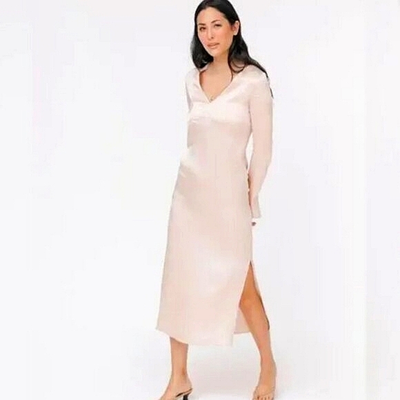 SMASH + TESS Sloane Maxi Dress in Champagne Long Sleeve Cocktail Party | Size XL - Picture 4 of 14
